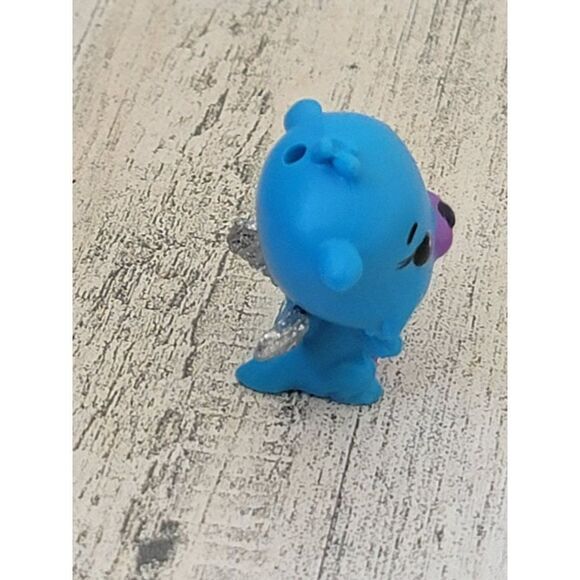 SML mini blue purple bear doll accessory Wing glitter toy figure - Picture 2 of 4